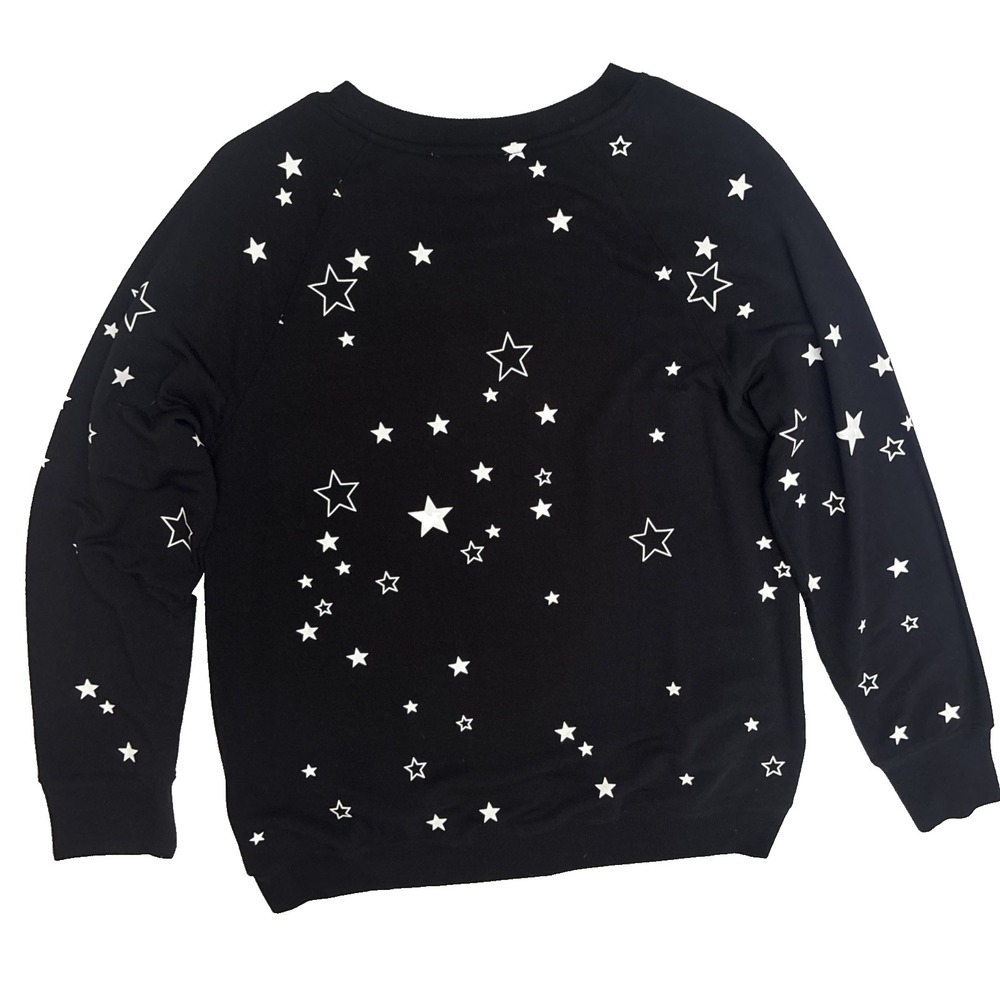 Workshop Republic Clothing Black Star Print Raglan Size M Sweater